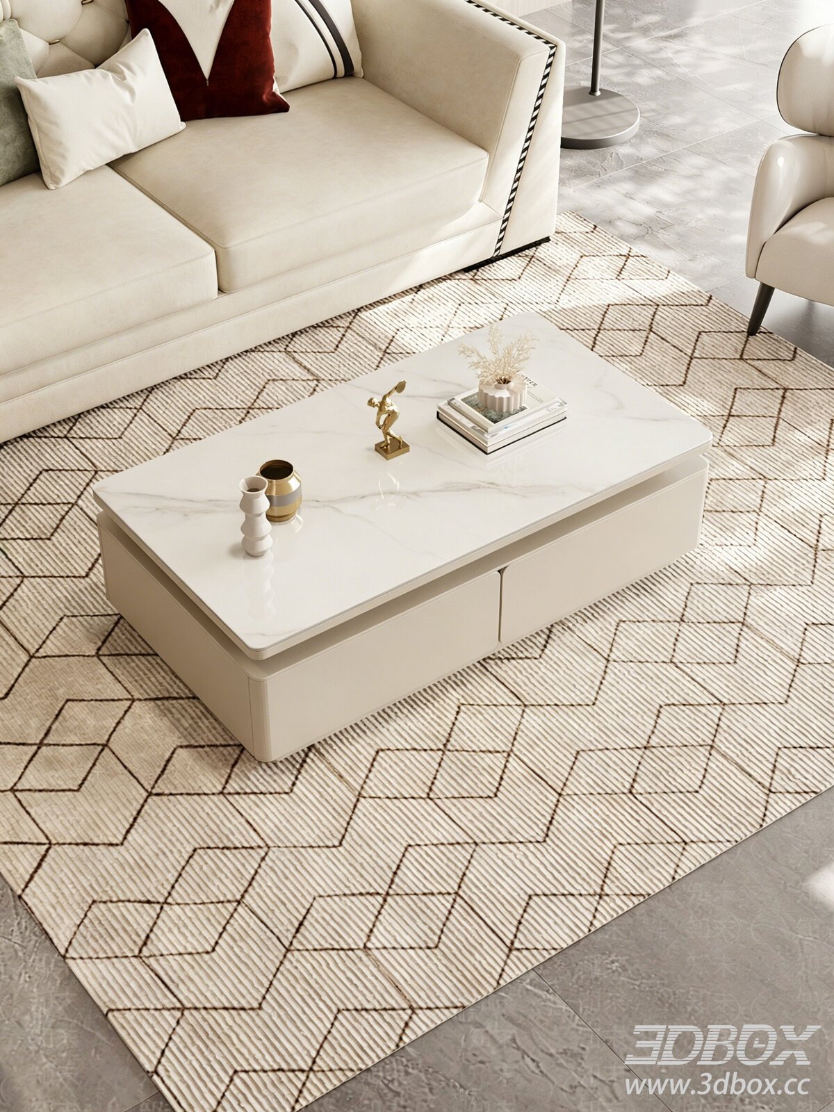 Modern Interior Scene 3D model - thumbnail 1