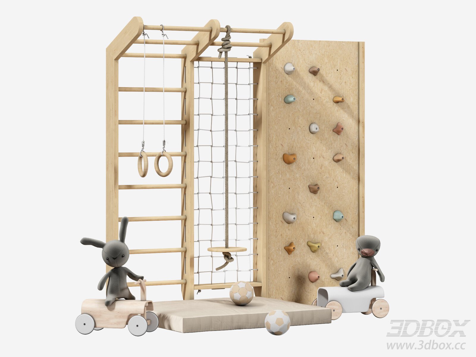 Modern Children's Play Equipment 3D model - thumbnail 1