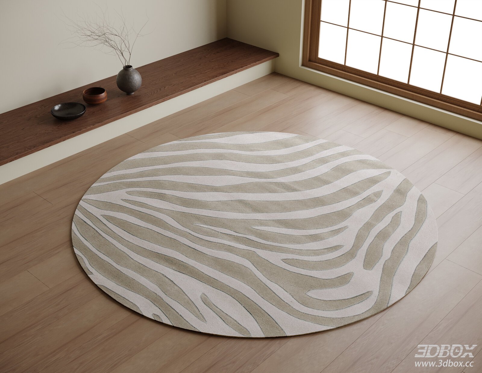 Modern Interior Scene 3D model - front view