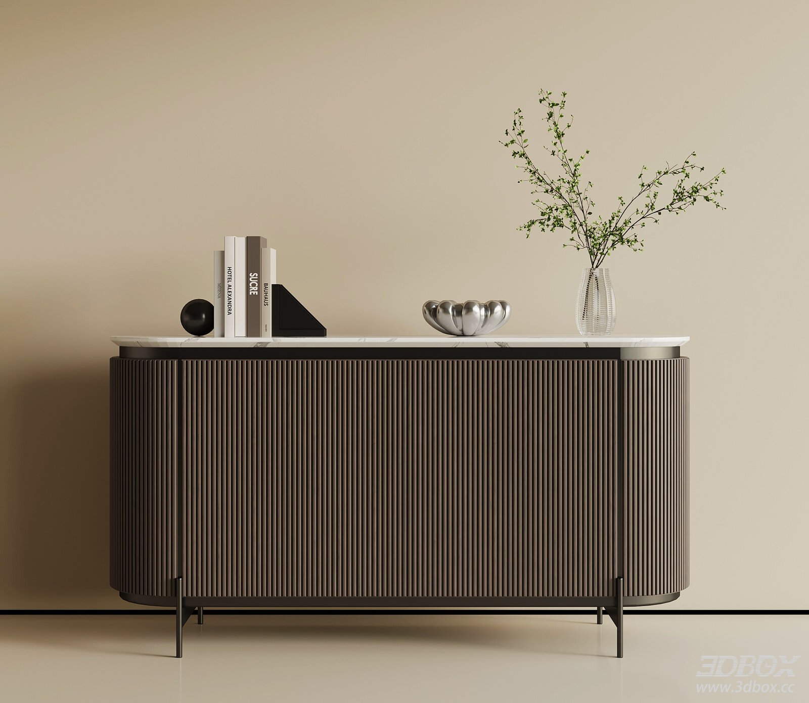 Modern Italian Sideboard 3D model - front view