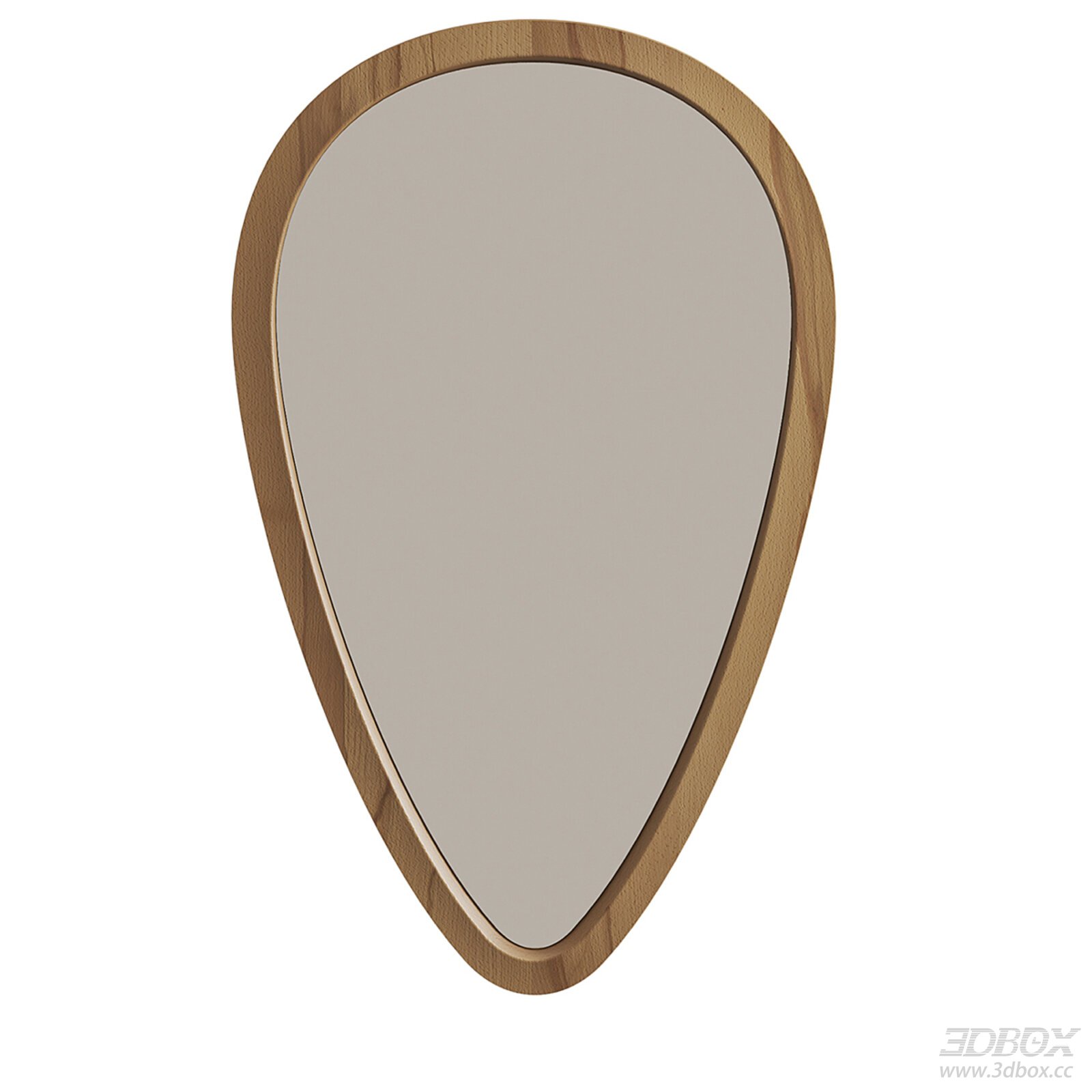 Nordic - style Irregular - shaped Mirror 3D model - front view