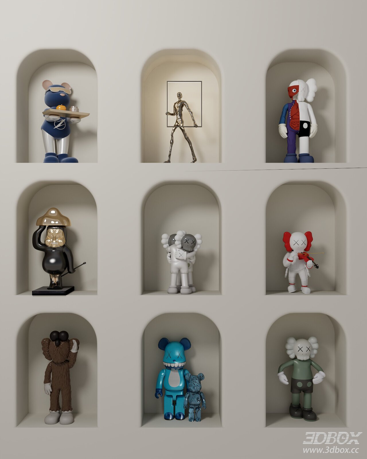 Contemporary Sculptural Dolls 3D model - thumbnail 1