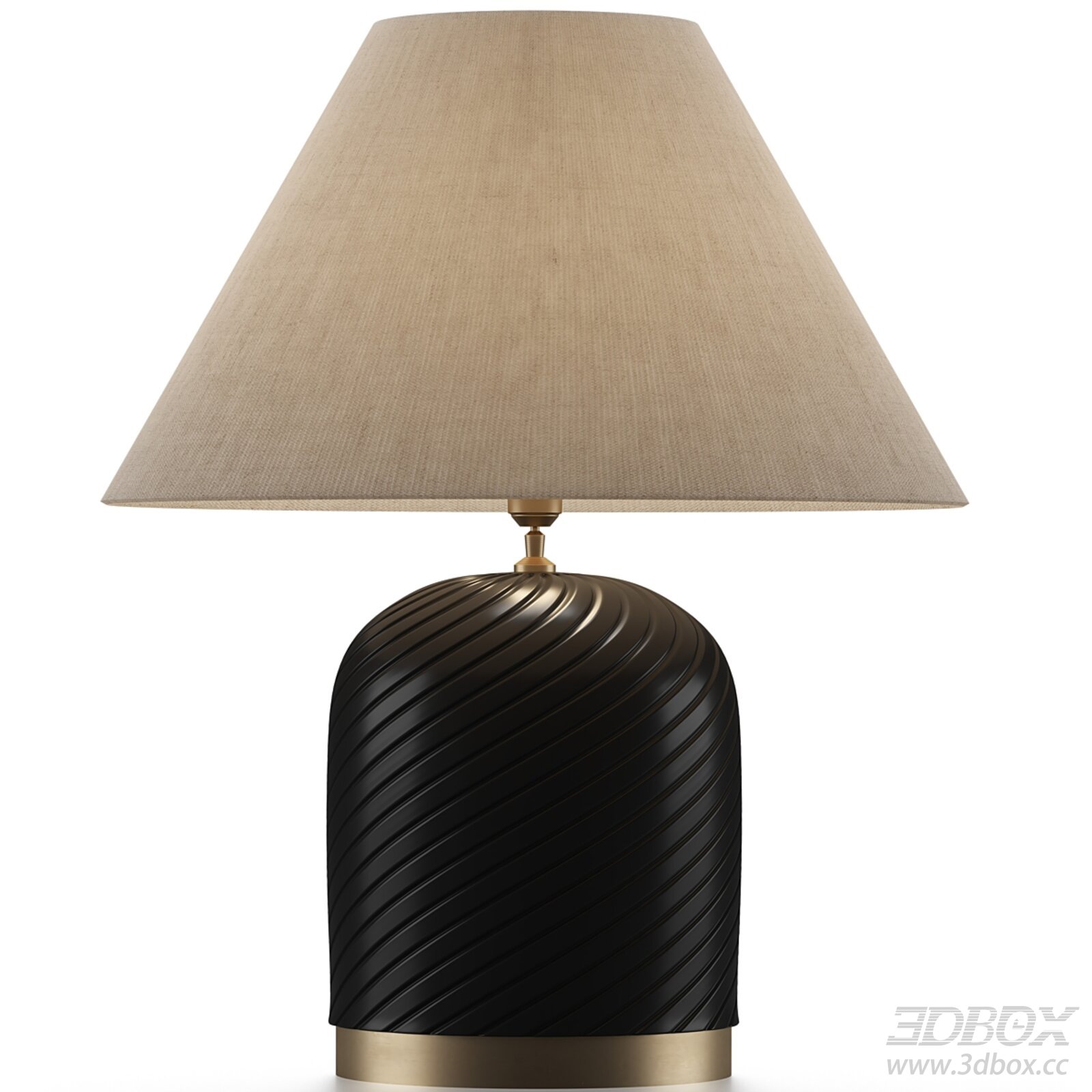 Modern Table Lamp with Textured Base 3D model - thumbnail 1