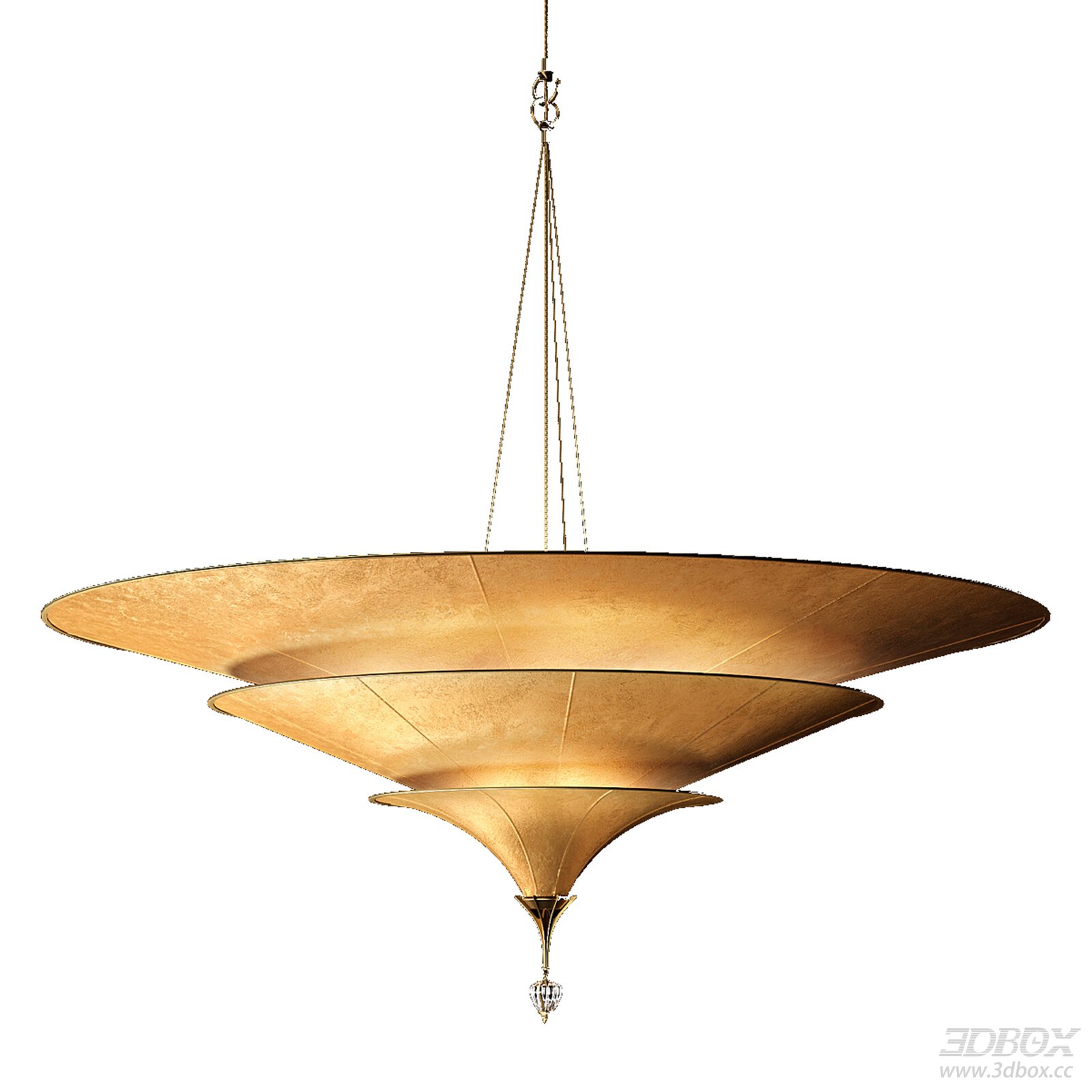 Modern Luxury Chandelier 3D model - front view