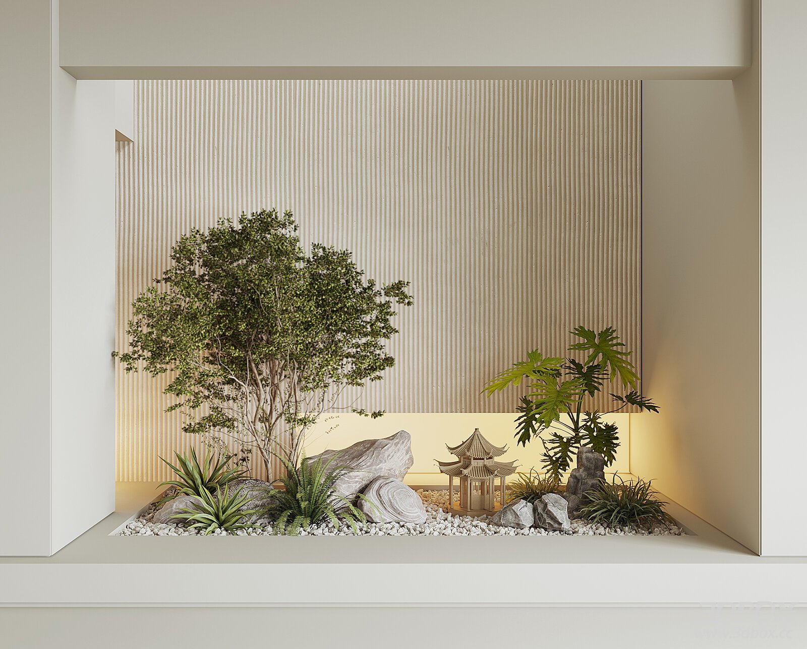 Modern Indoor Plant Landscape 3D model - thumbnail 1