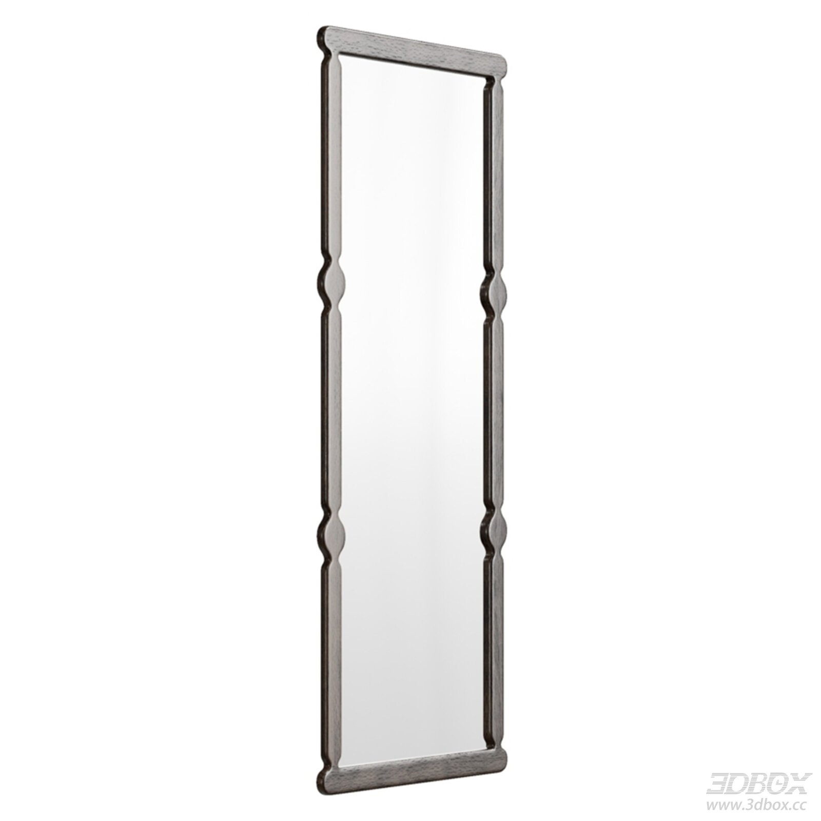 Large Wooden Floor - Standing Mirror 3D model - thumbnail 1