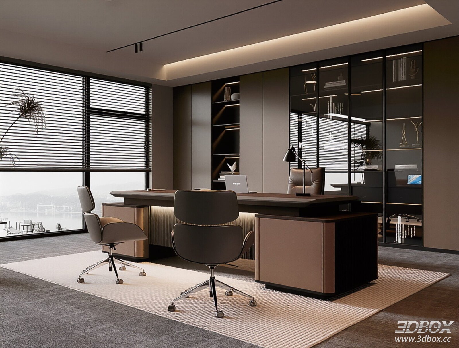 Modern Interior Scene 3D model - front view