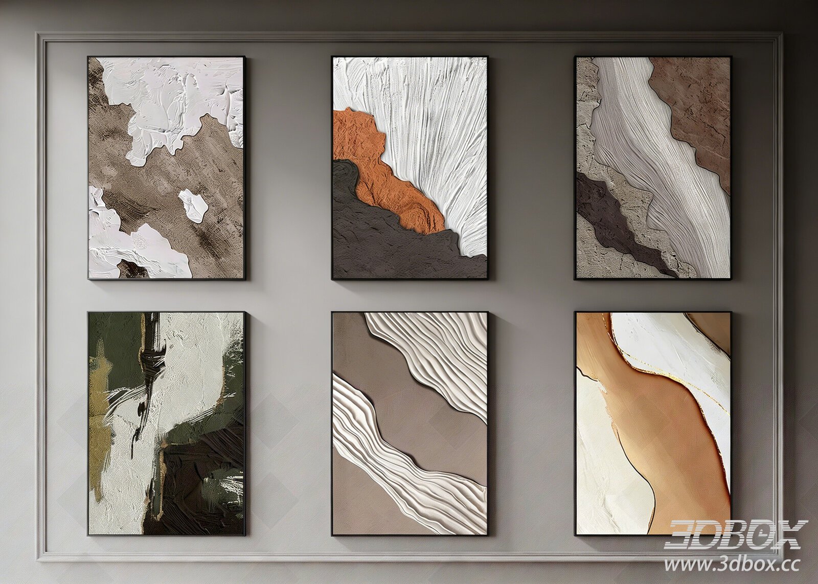 Modern Luxury Wall - Hangings 3D model - thumbnail 1