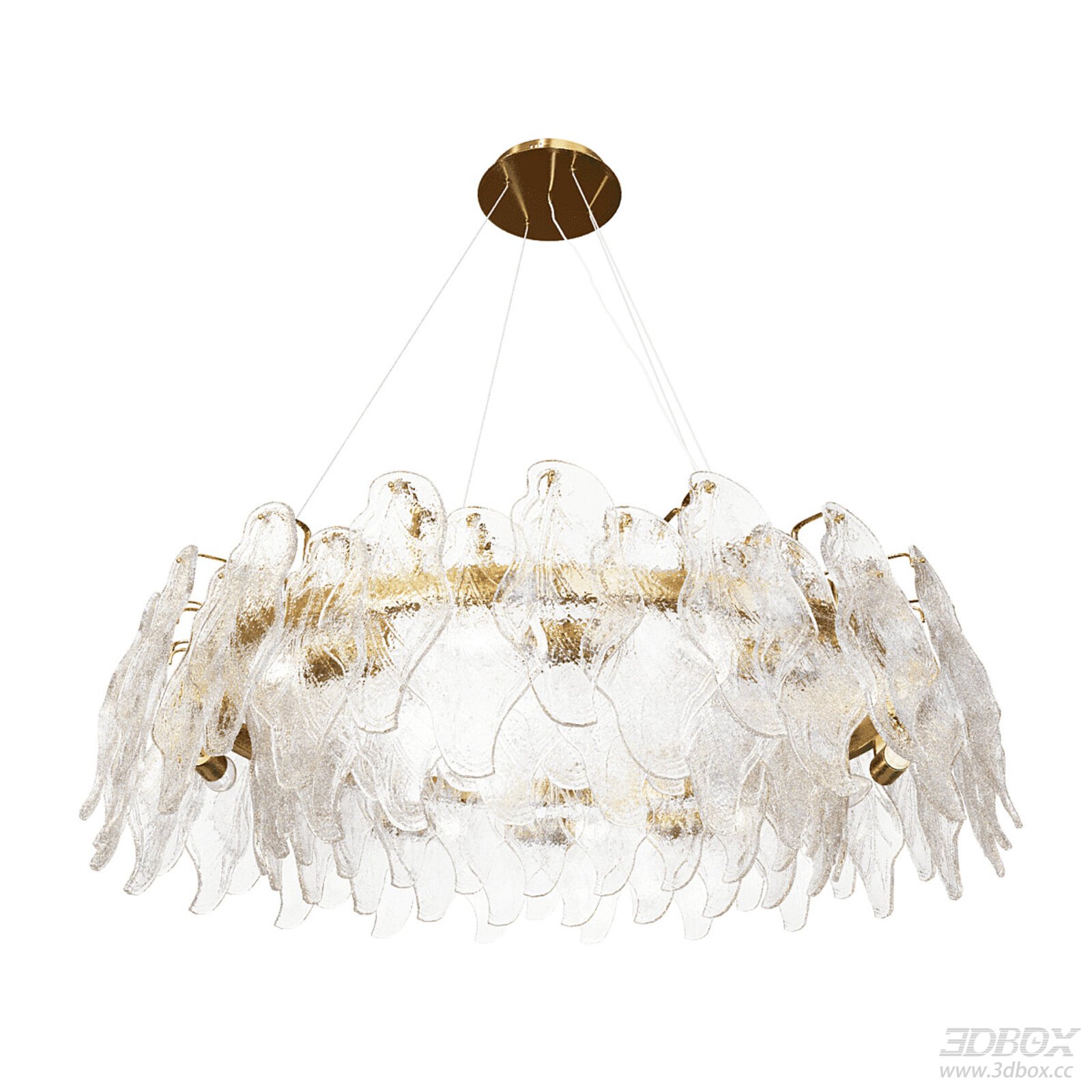 Modern Minimalist Luxury Chandelier 3D model - front view