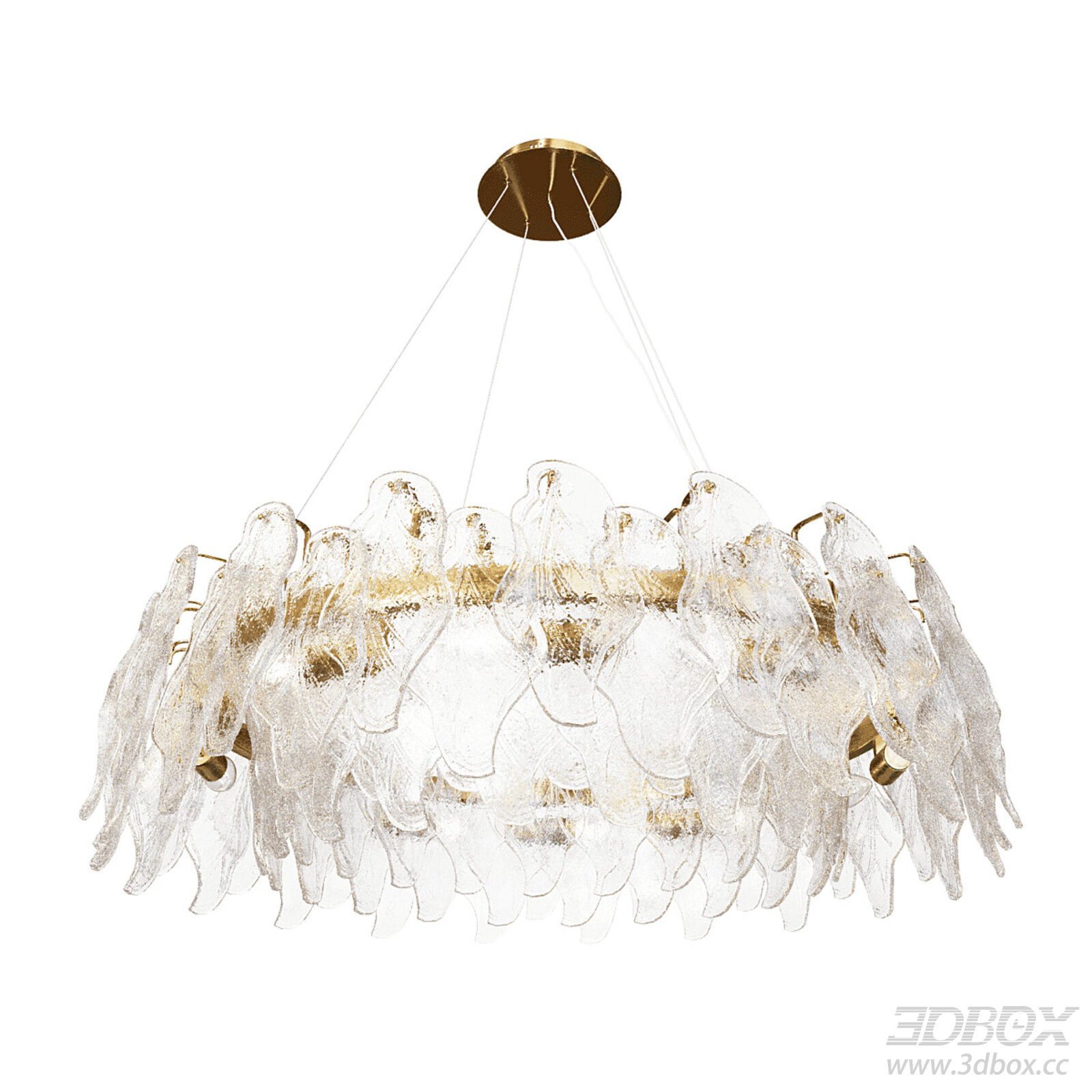 Modern Minimalist Luxury Chandelier 3D model - thumbnail 1