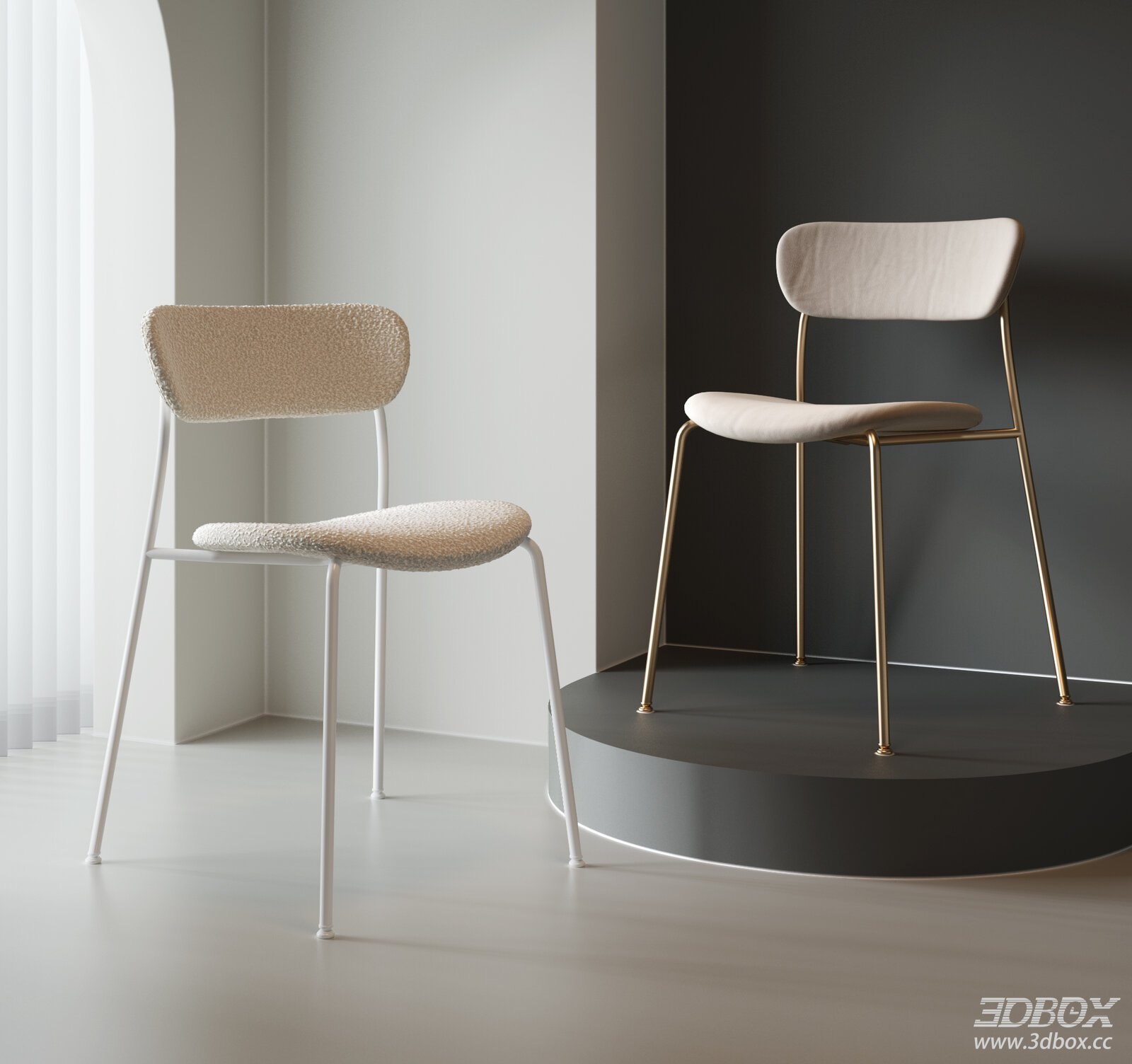 Modern Interior Scene 3D model - front view