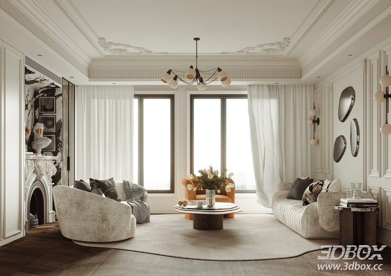 Modern Interior Scene 3D model - thumbnail 1