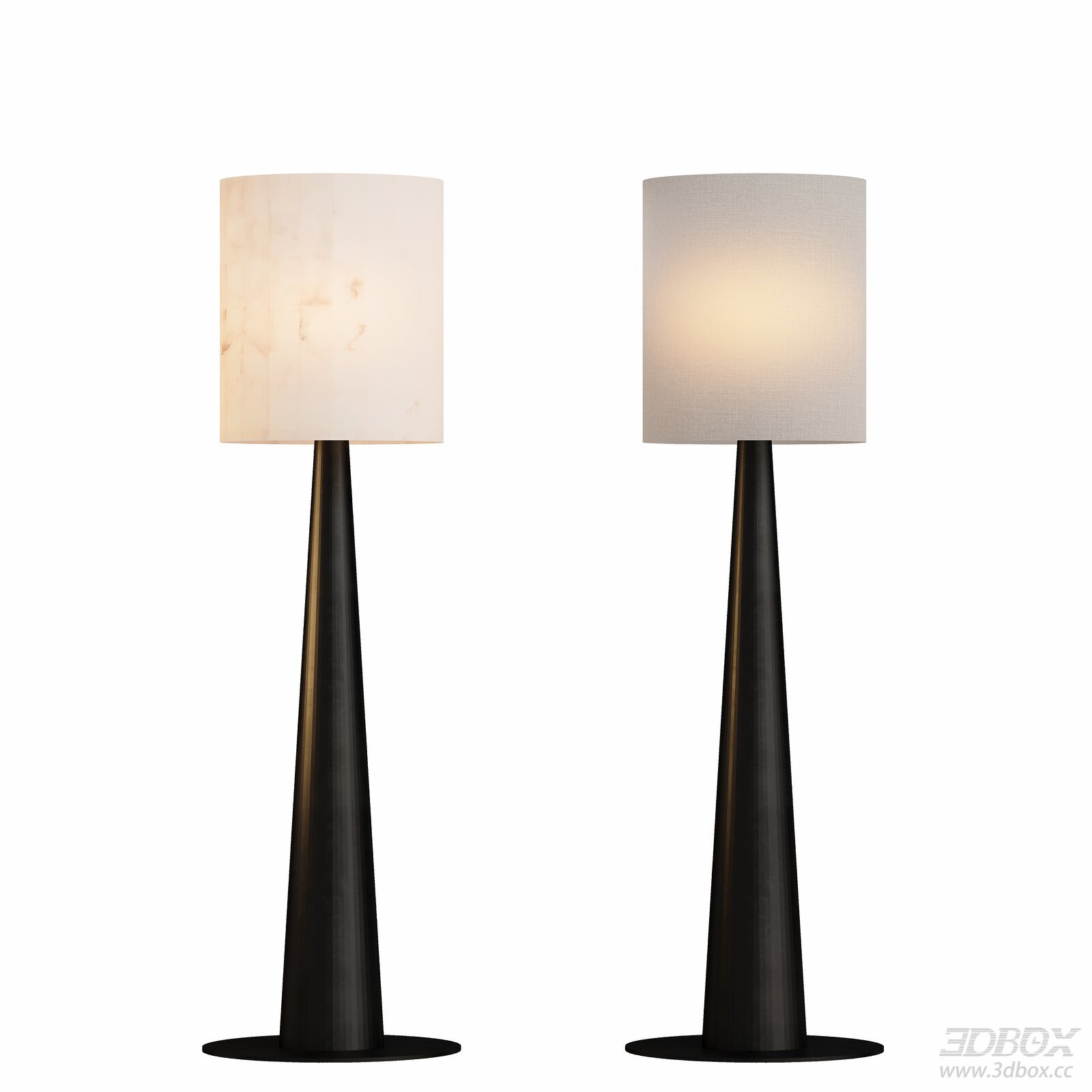 Modern Minimalist Floor Lamp Set 3D model - front view