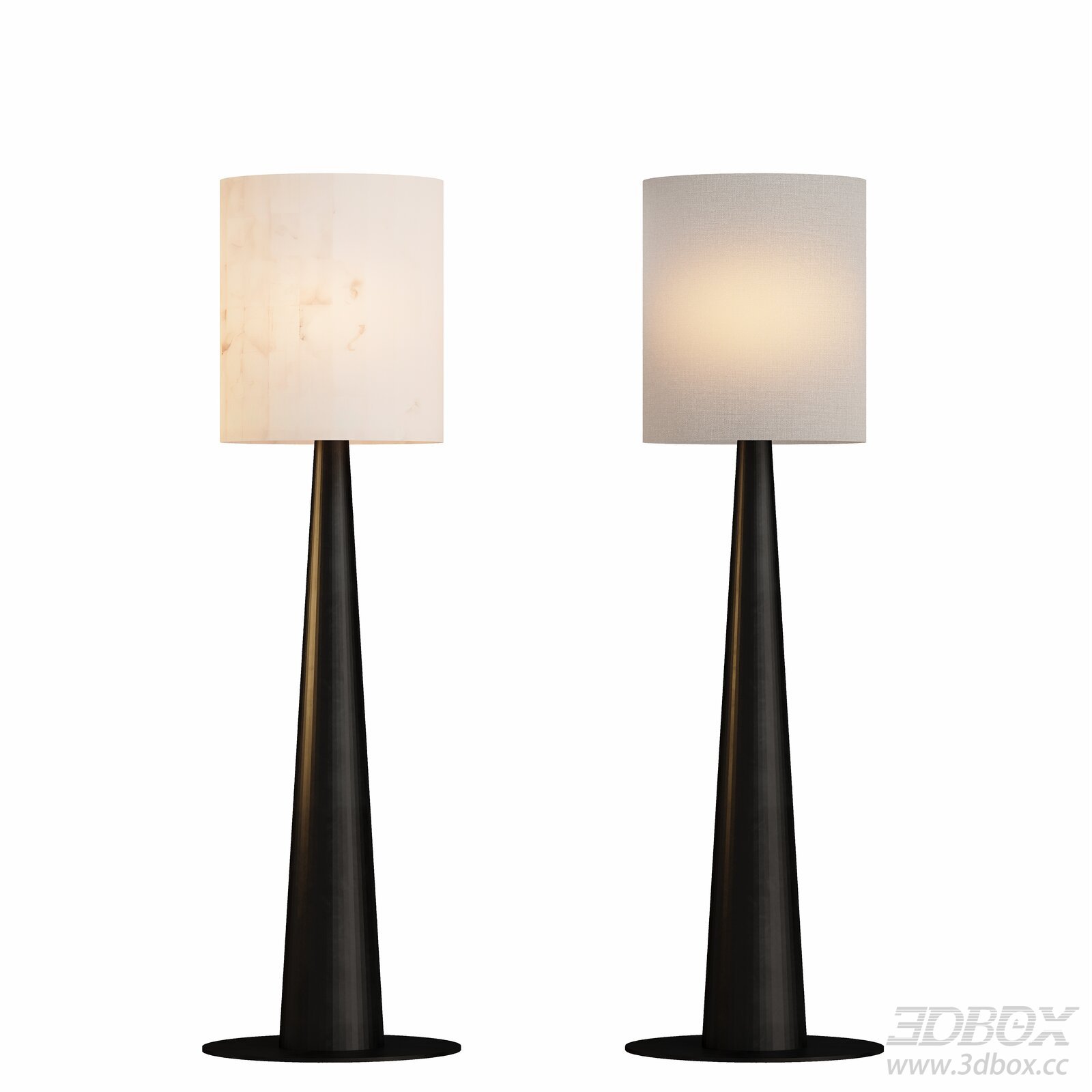 Modern Minimalist Floor Lamp Set 3D model - thumbnail 1
