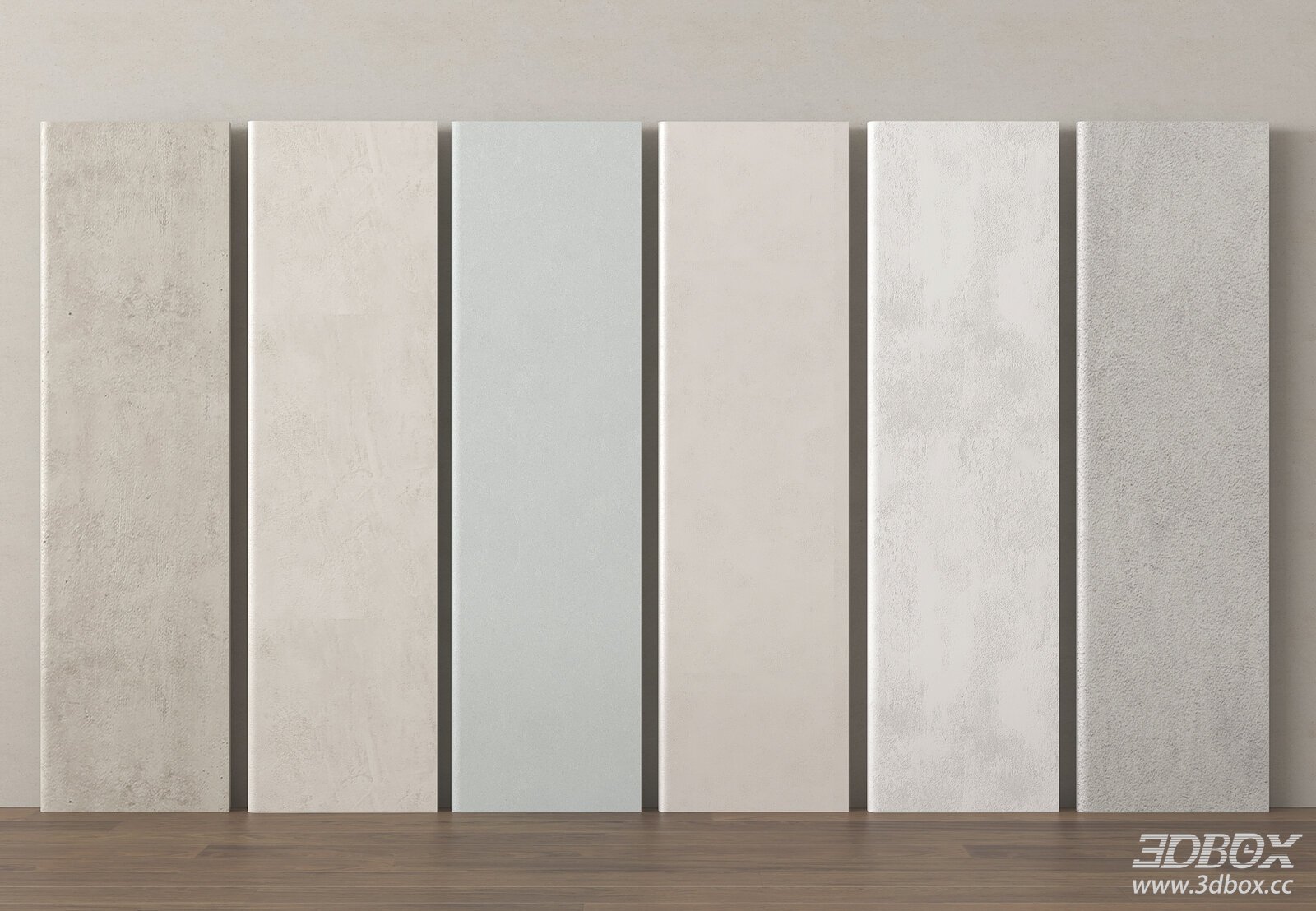 Modern Textured Decorative Wall Panels 3D model - front view