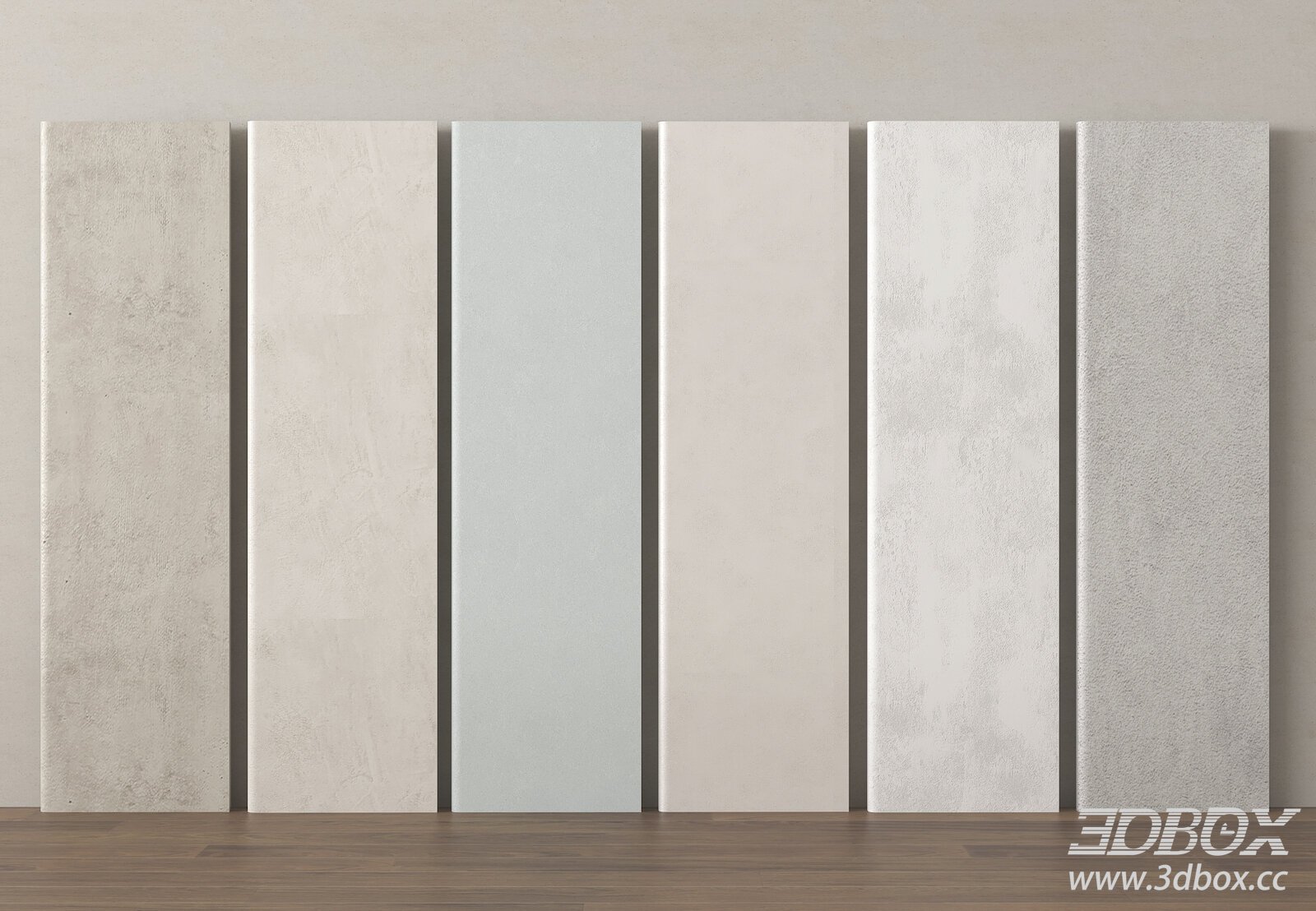 Modern Textured Decorative Wall Panels 3D model - thumbnail 1