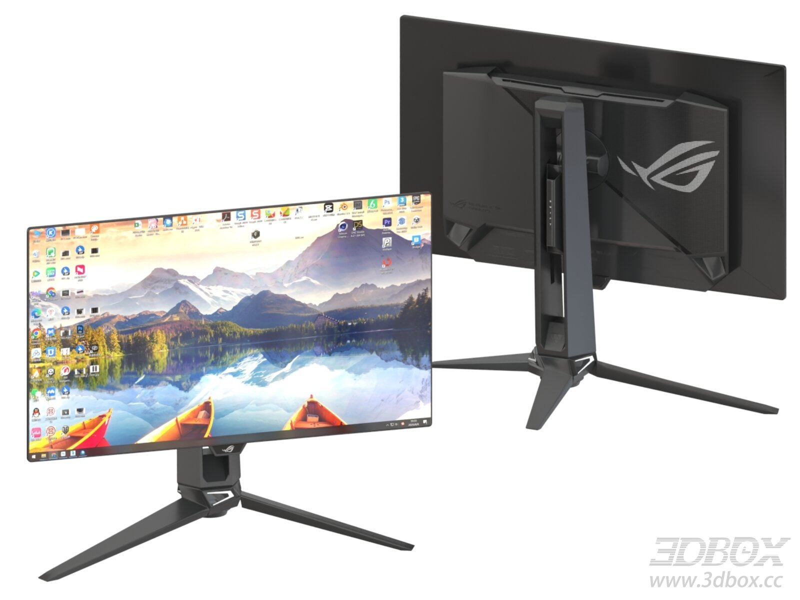 ROG Gaming Desktop Monitor 3D model - thumbnail 1