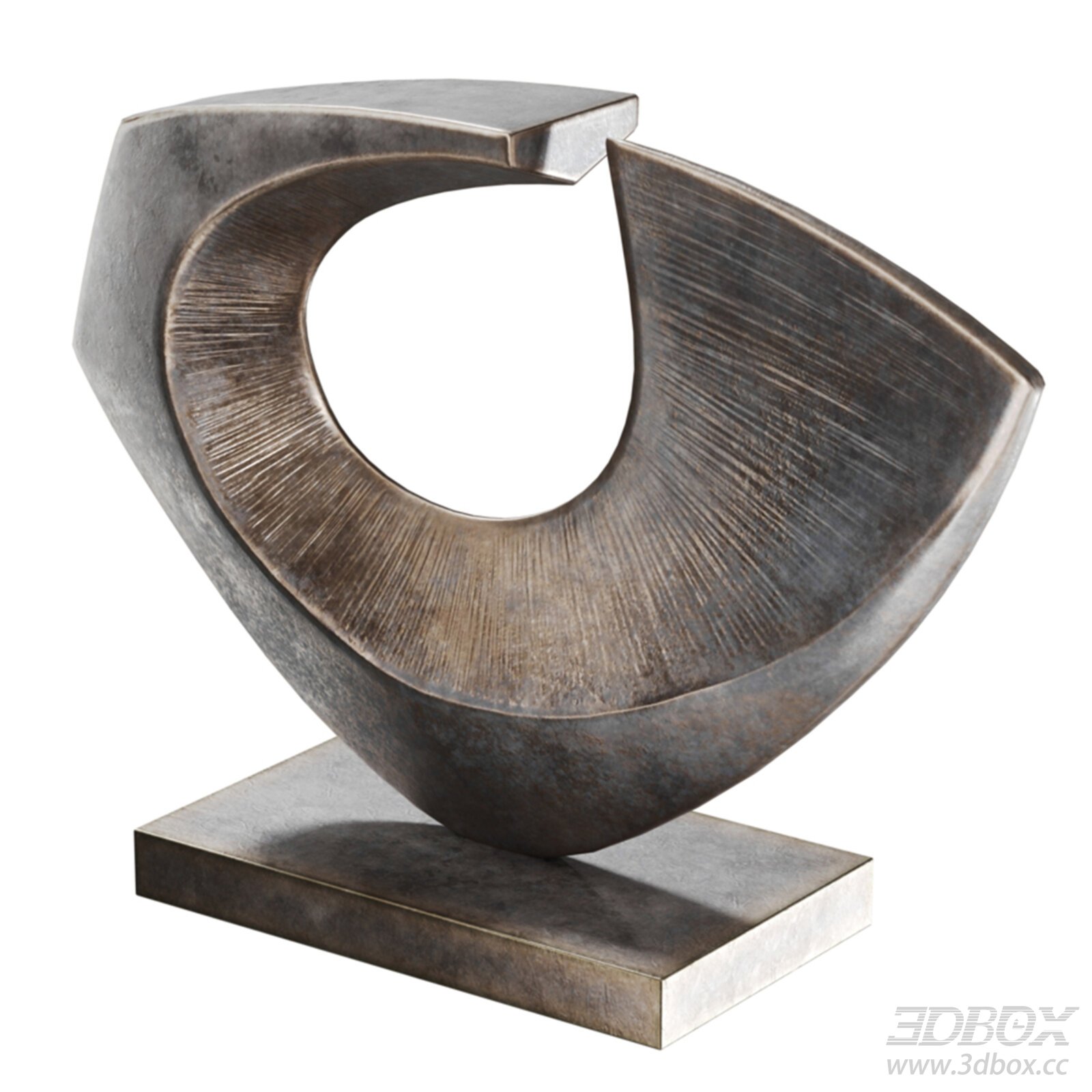 Abstract Metal Decor Sculpture 3D model - thumbnail 1