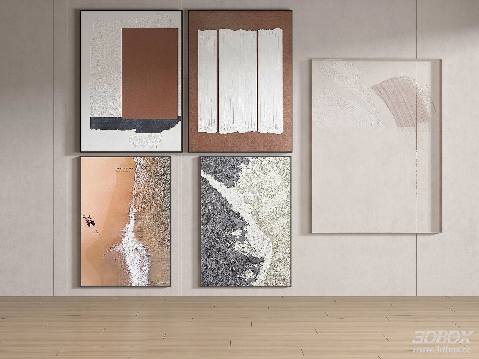 Modern Interior Scene 3D model - front view