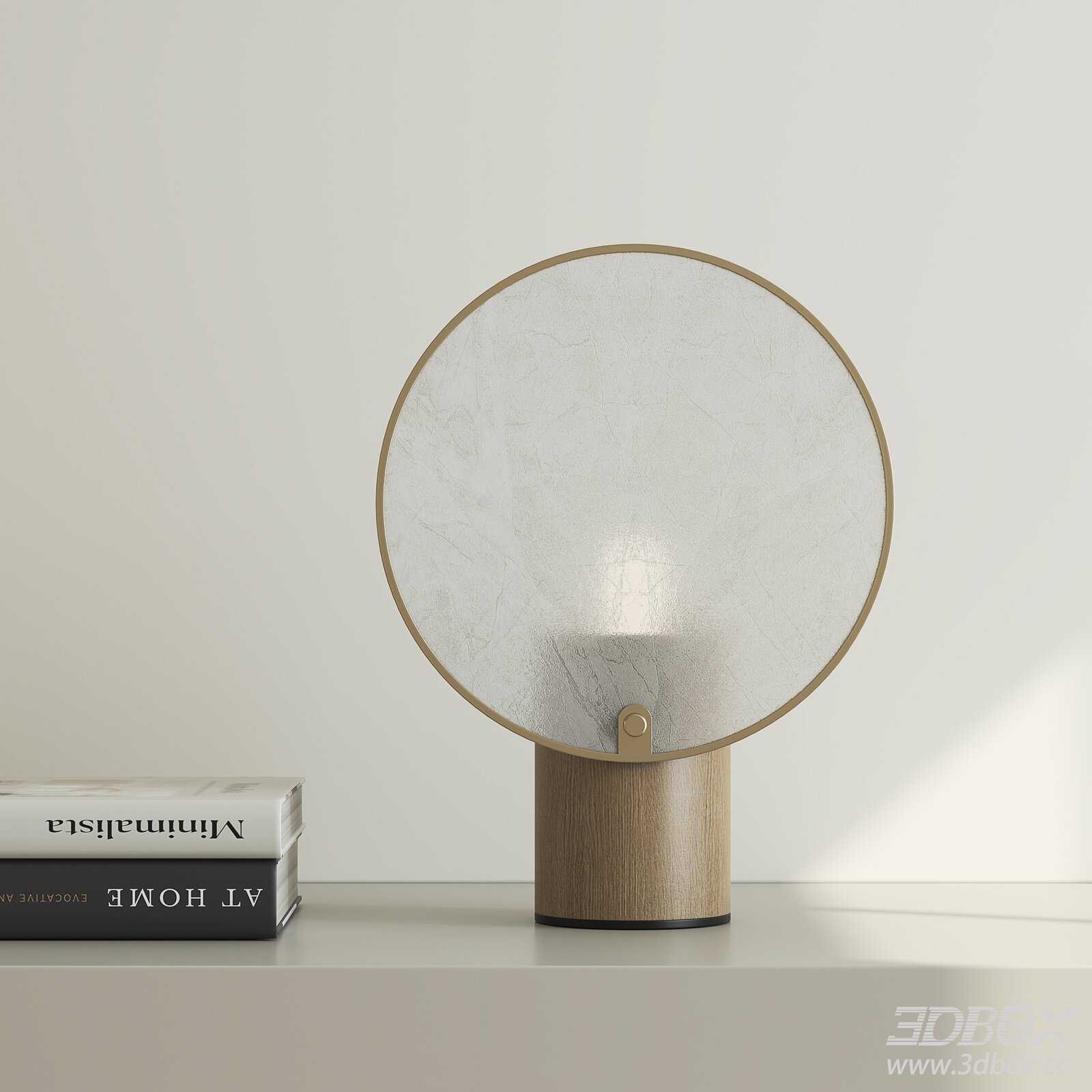 Modern New Chinese Style Wooden Table Lamp 3D model - thumbnail 1