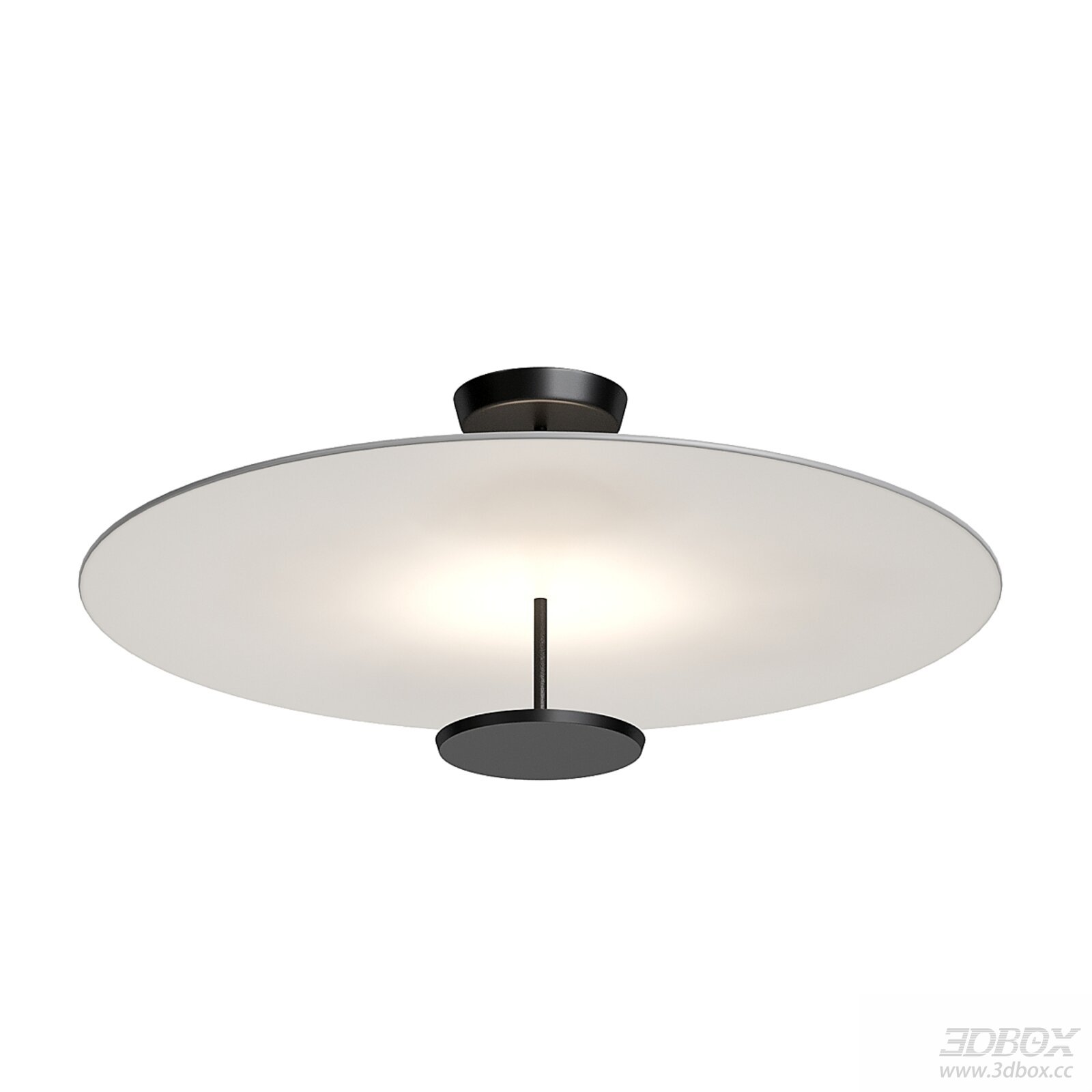 Modern Minimalist Round Ceiling Lamp 3D model - front view