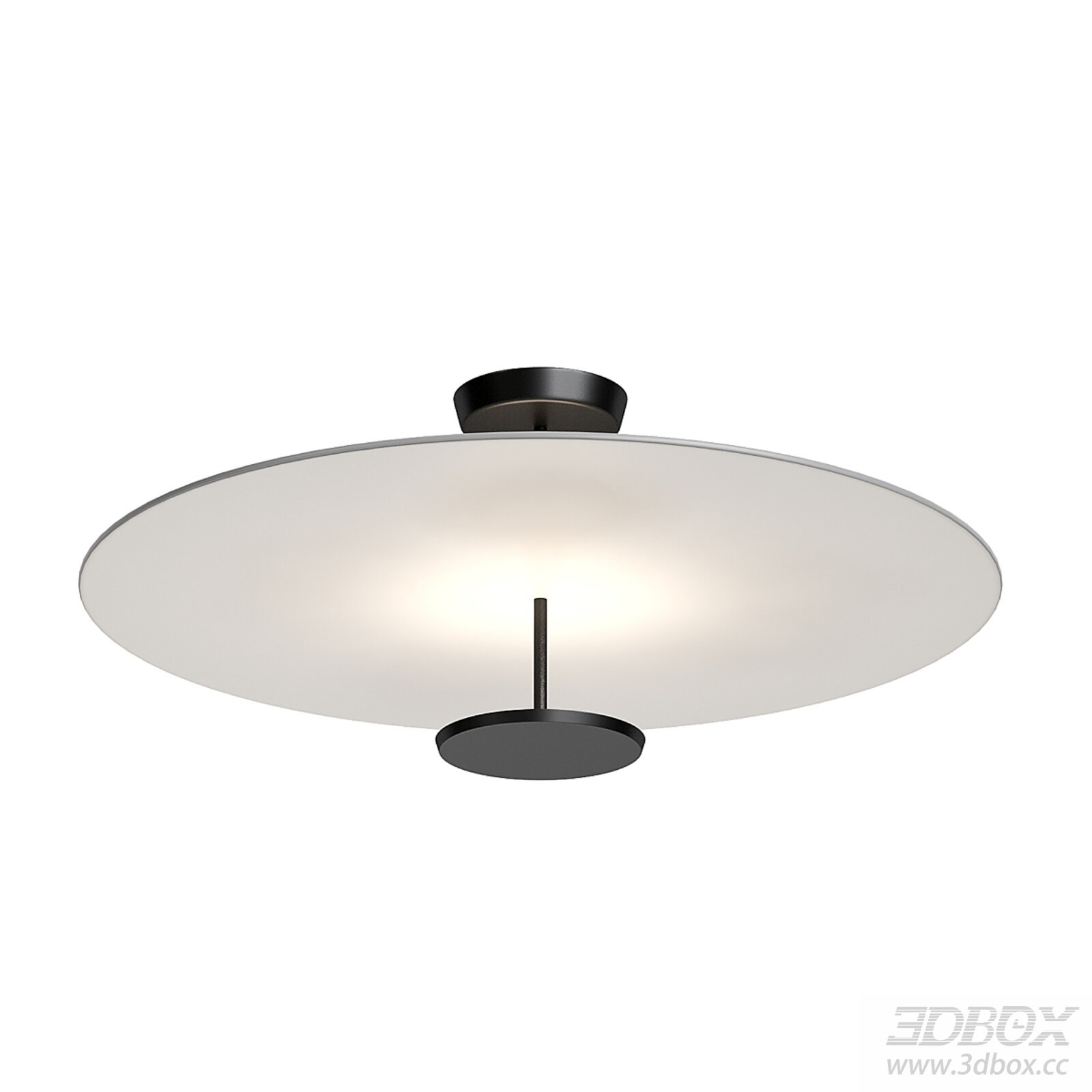 Modern Minimalist Round Ceiling Lamp 3D model - thumbnail 1
