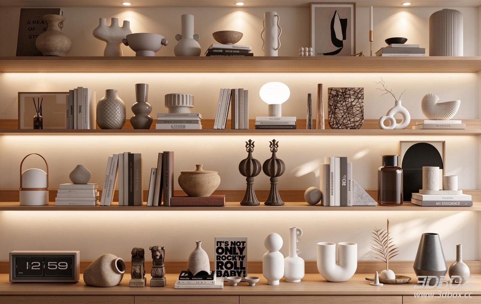 Modern Interior Scene 3D model - front view