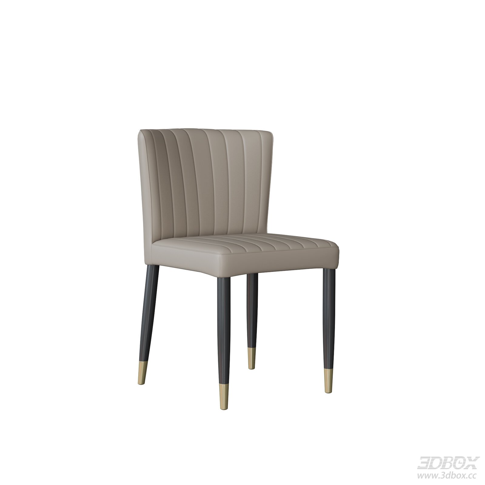 Modern Luxury Upholstered Dining Chair 3D model - thumbnail 1