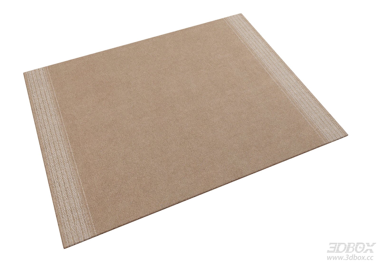 Mid Century Beige Minimalist Carpet for Living Bedroom Hotel 3D model - front view