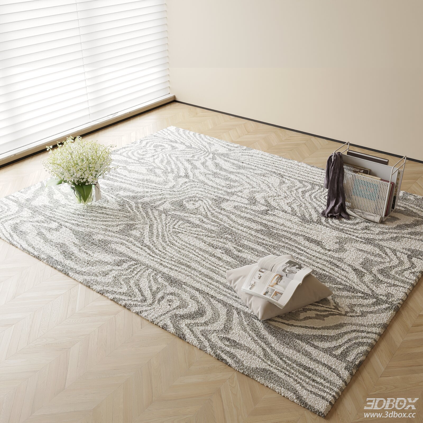Modern Interior Scene 3D model - front view