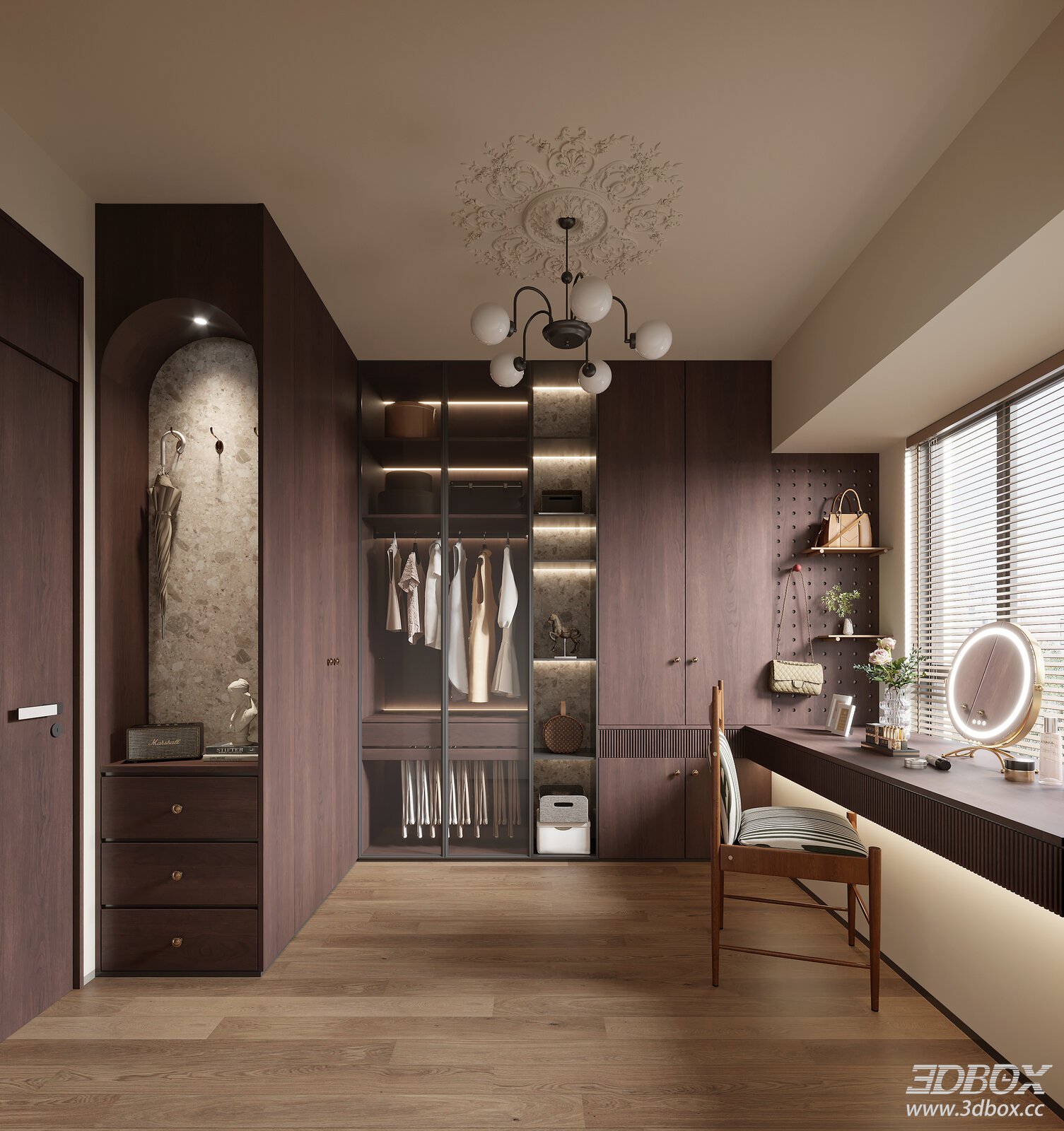 Modern Interior Scene 3D model - front view