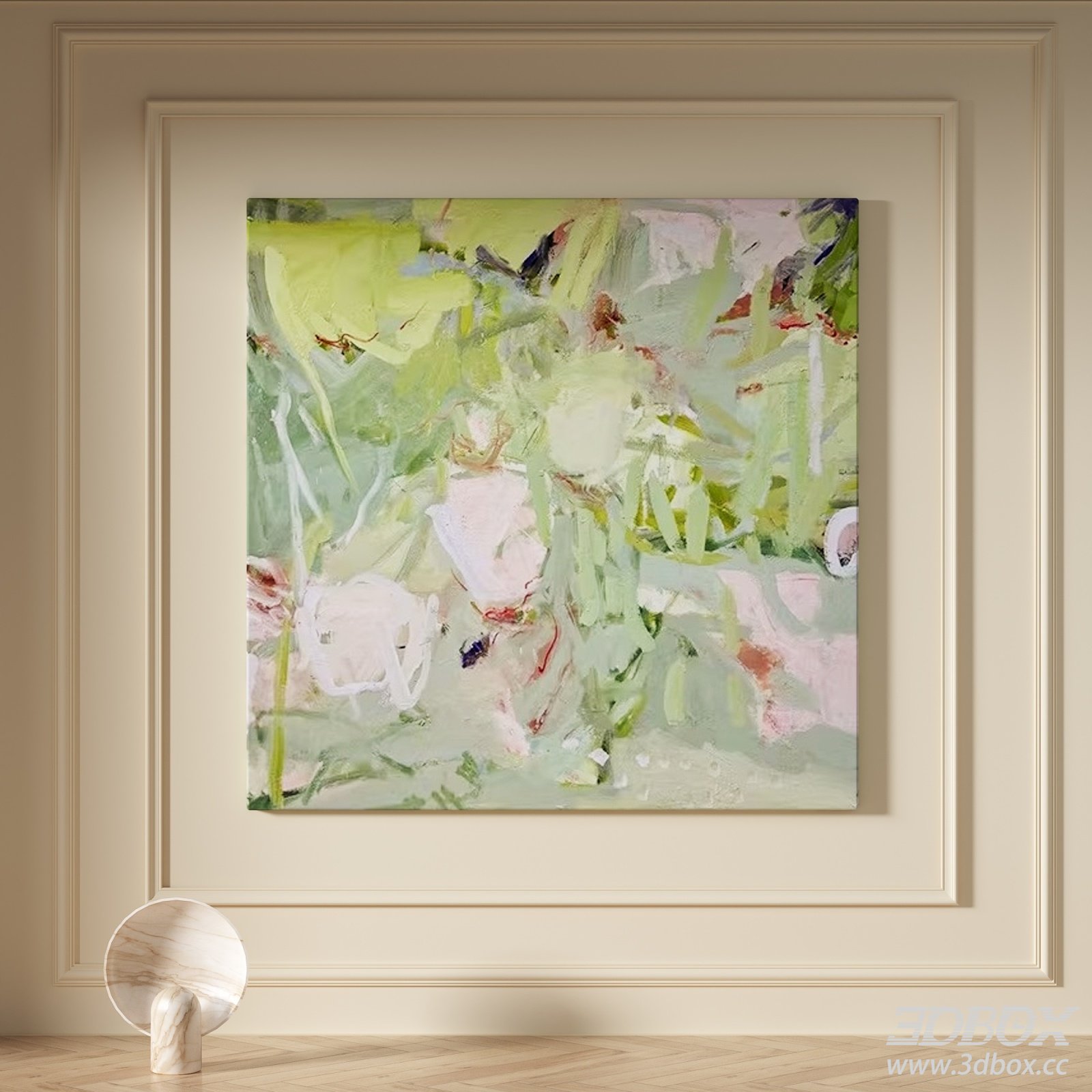 Modern Wabi Sabi Abstract Wall Art Painting 3D model - thumbnail 1
