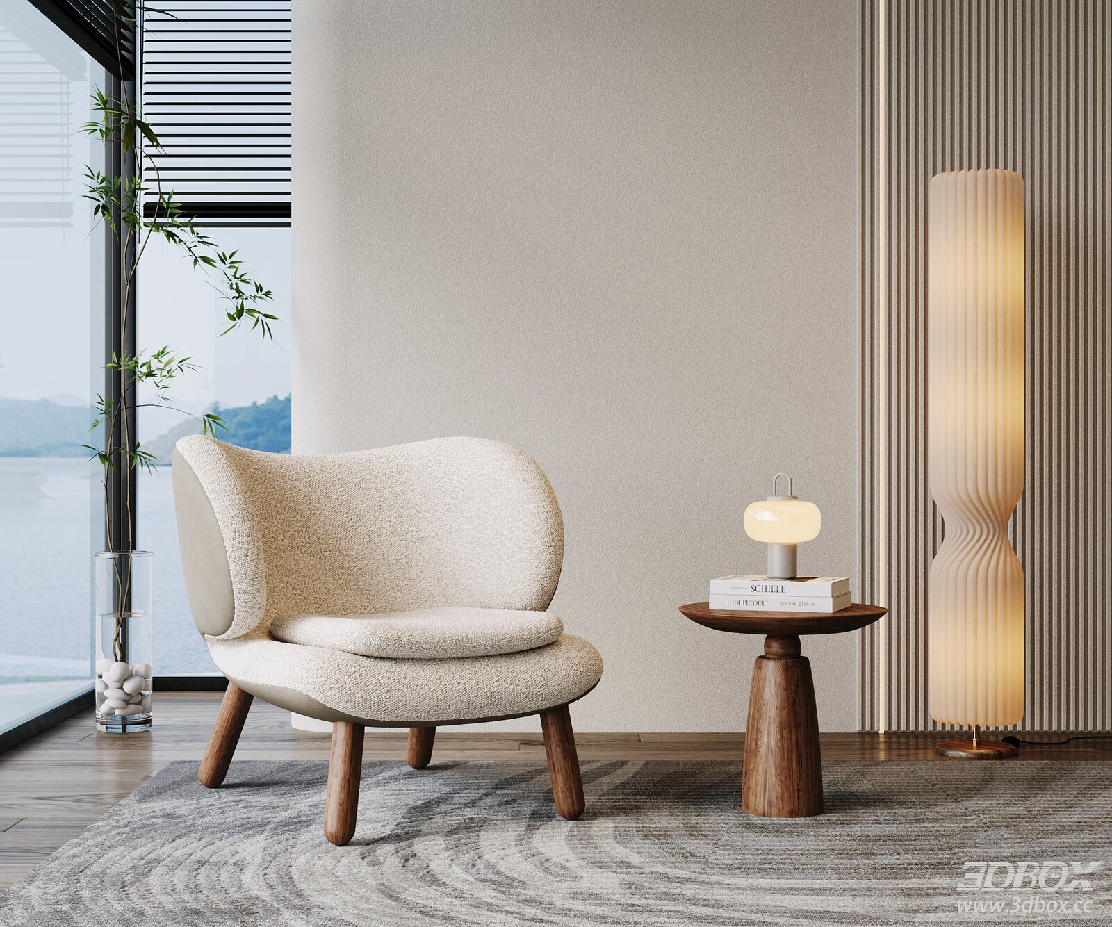 Modern Interior Scene 3D model - front view
