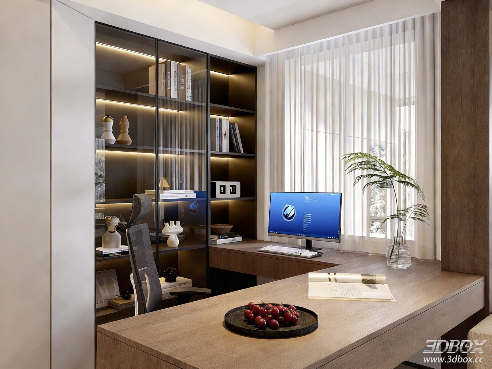 Modern Interior Scene 3D model - front view
