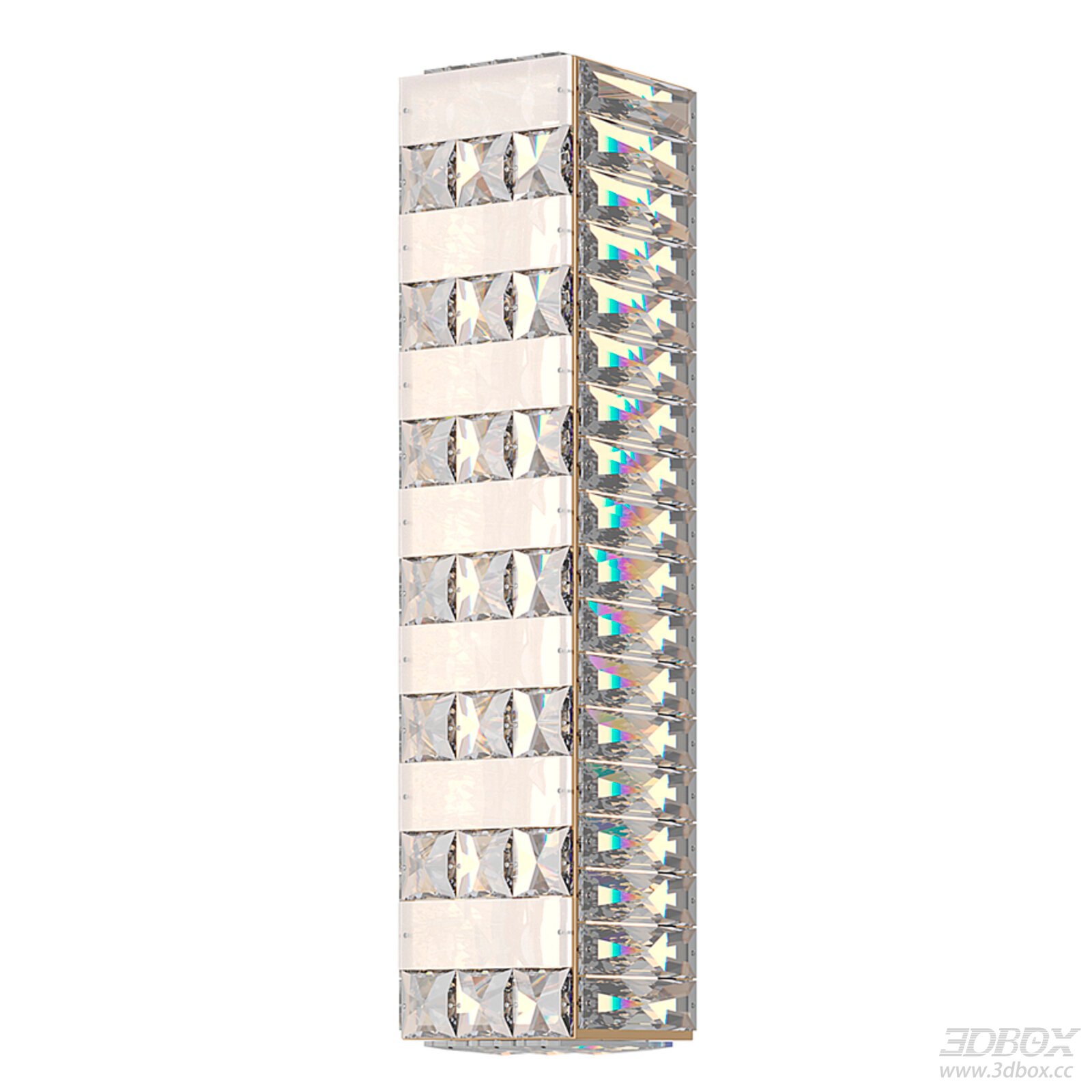 Luxury Crystal Wall Sconce Modern Decorative Wall Lamp 3D model - front view