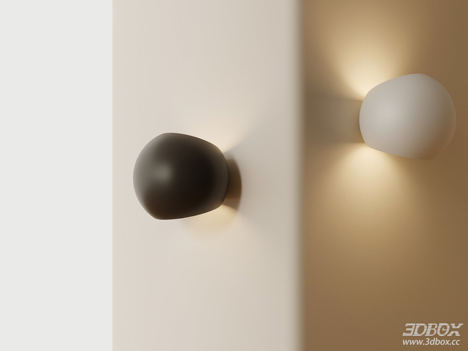Modern Minimalist Art Wall Lamp 3D model - front view
