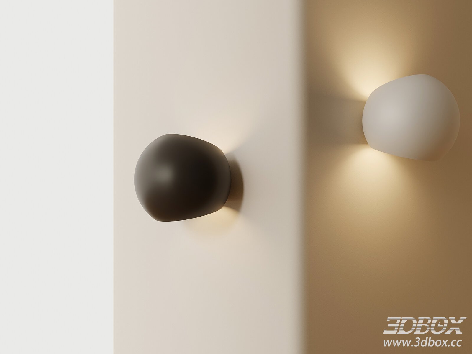 Modern Minimalist Art Wall Lamp 3D model - thumbnail 1