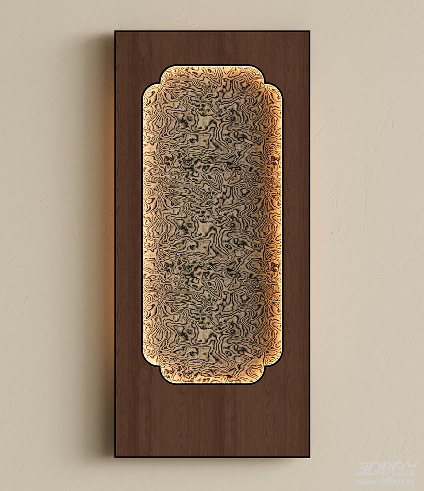 New Chinese Style Wooden Wall Lamp Decorative Wall Light 3D model - front view