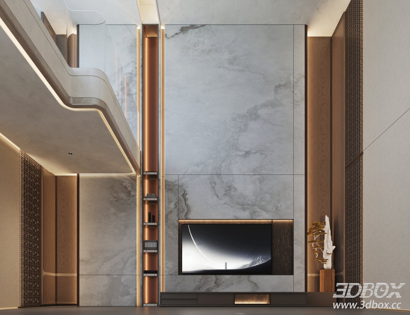 Modern Interior Scene 3D model - thumbnail 1