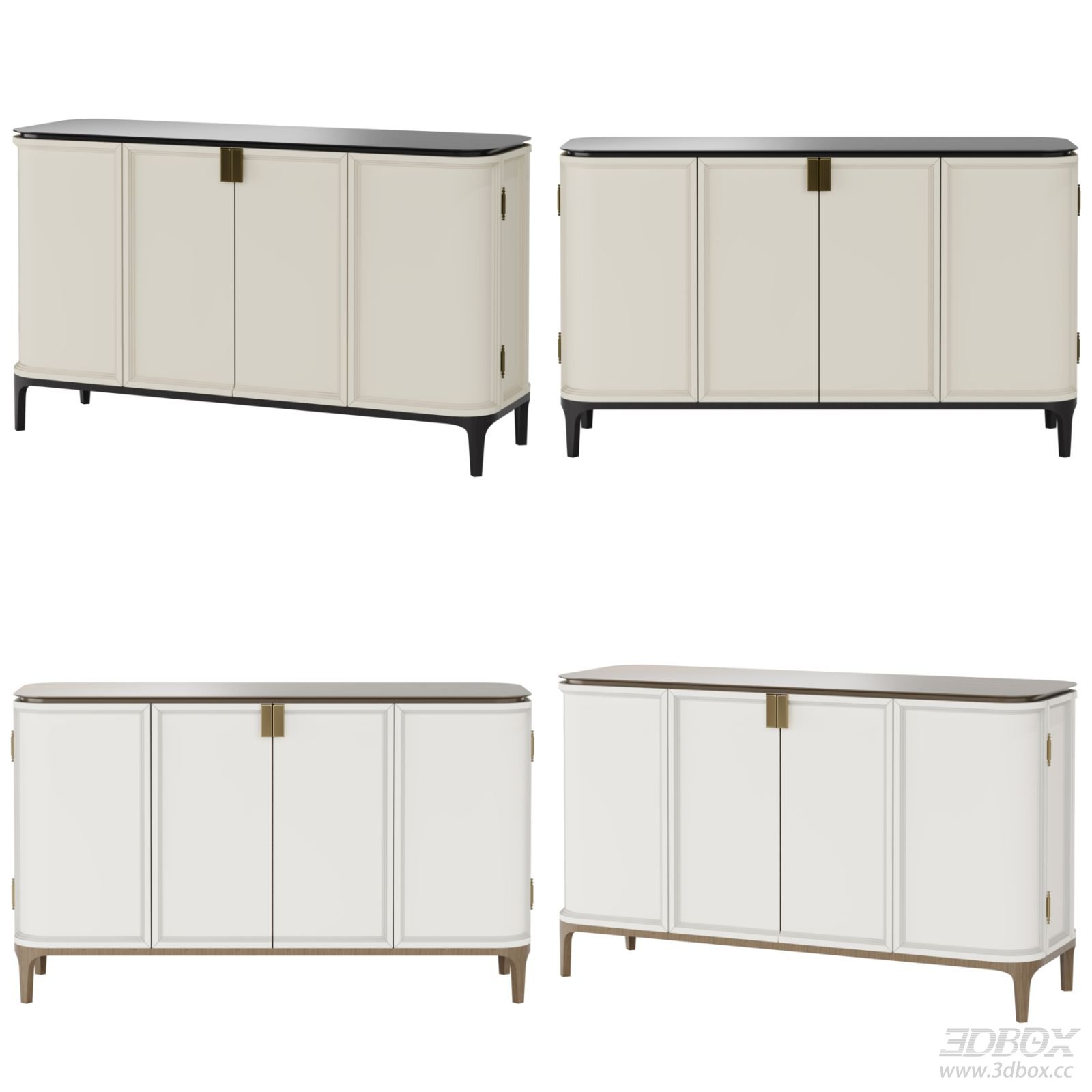 Manner & Matter Modern Luxury Sideboard Commode 3D model - front view