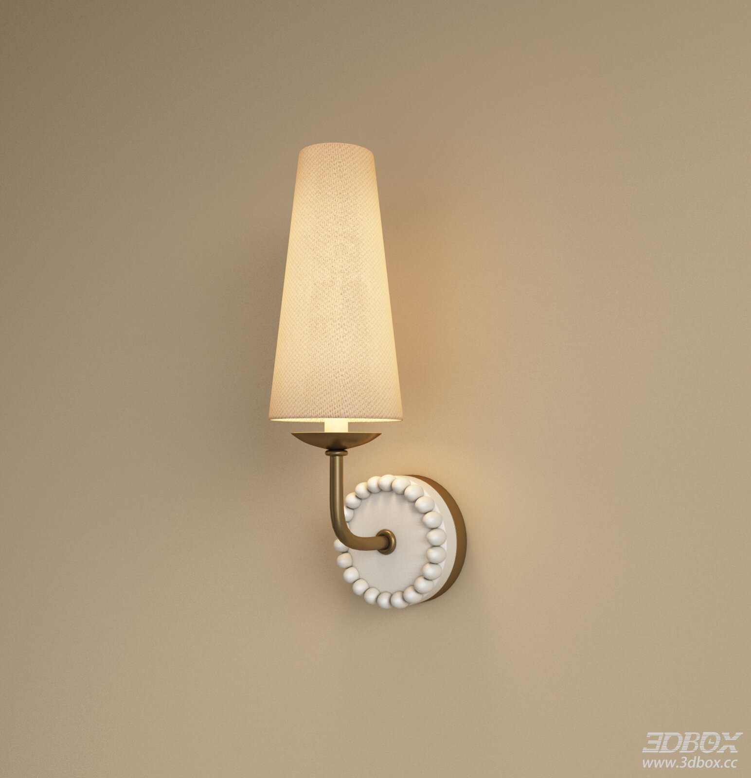 French Style Luxury Vintage Wall Sconce 3D model - front view