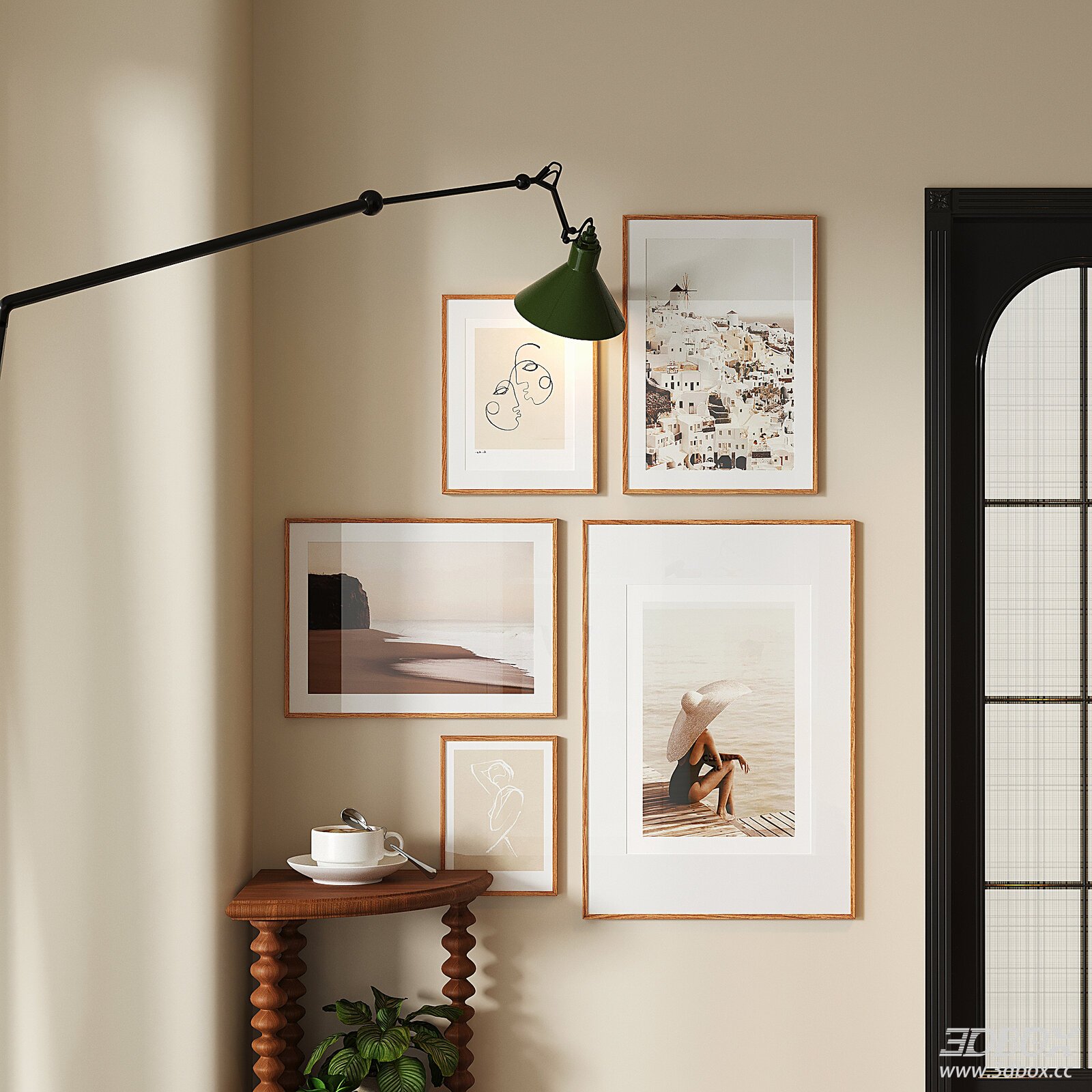 Modern Decorative Picture Frame Set Wall Art 3D model - front view