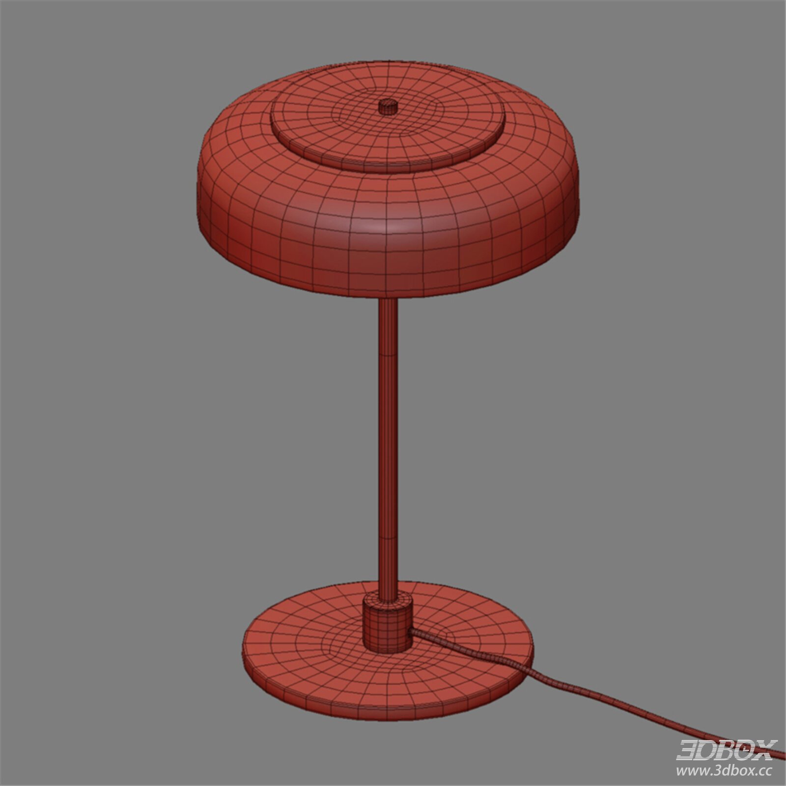 Modern Minimalist Round Table Lamp 3D model - front view