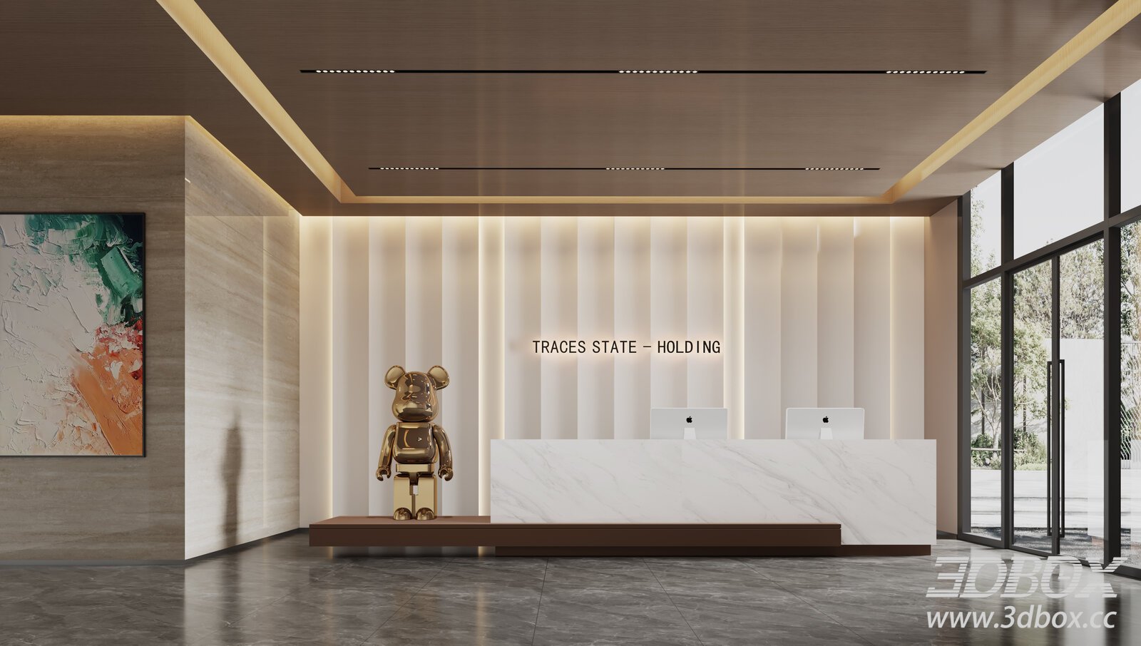 Modern Interior Scene 3D model - thumbnail 1